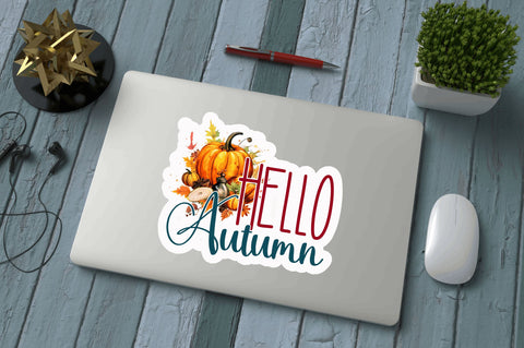 Hello autumn Sticker Design Sublimation Regulrcrative 