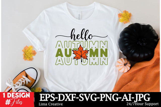 Hello Autumn SVG CUt File SVG Insomnia Std 