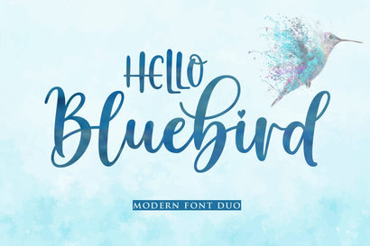 Hello Bluebird Script Font Rastype 