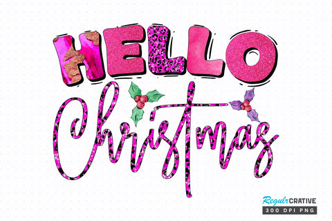 Hello Christmas png design Sublimation Regulrcrative 