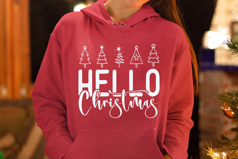 Hello Christmas SVG, Merry Christmas Saying for DIY Holiday Creations SVG Isabella Machell 