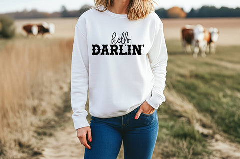 Hello Darlin' Cut File Sublimation Pickled Thistle Creative 