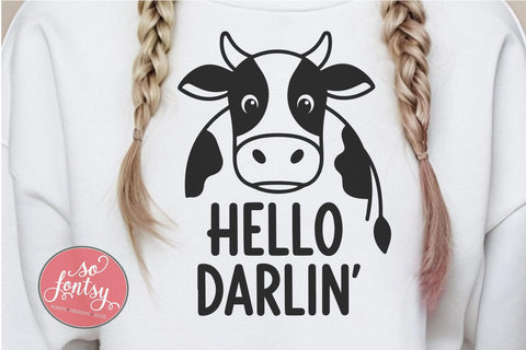 Hello Darlin SVG Cut File for Cricut & Silhouette SVG So Fontsy VIP Design Shop 