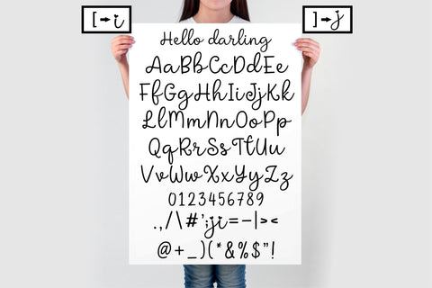 Hello Darling Font | Cute Valentine's Font | Romantic Font Font TonisArtStudio 