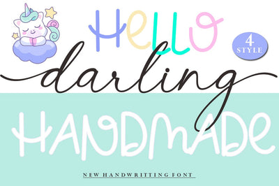 Hello Darling Handmade Font Studio Rhd Store 