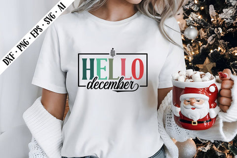 Hello December Svg, Christmas Svg Designs SVG shah alam 