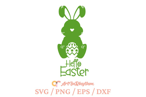 Hello Easter Bunny svg SVG Artinrhythm shop 