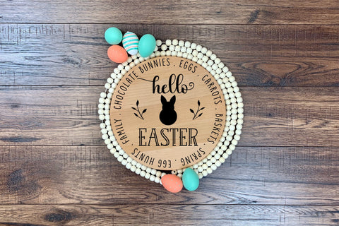 Hello Easter - Farmhouse Easter Sign SVG SVG CraftLabSVG 