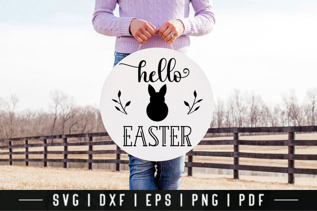 Hello Easter - Farmhouse Easter Sign SVG SVG CraftLabSVG 