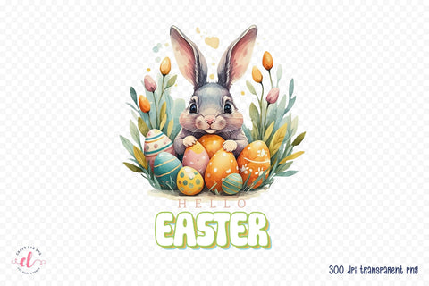 Hello Easter PNG Sublimation Design Sublimation CraftLabSVG 