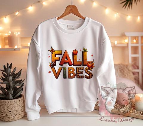 Hello Fall, Fall Vibes, Pumpkin PNG, Autumn Decor, Fall Clipart, Digital Download, Sublimation Design, Harvest Art Sublimation Lara' s Designs 