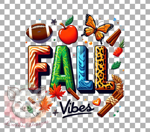 Hello Fall, Fall Vibes, Pumpkin PNG, Autumn Decor, Fall Clipart, Digital Download, Sublimation Design, Harvest Art Sublimation Lara' s Designs 