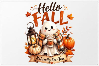 Hello Fall Ghost PNG Cute Autumn Digital Download SVG BillahCrafts 