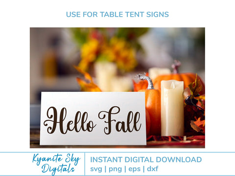 Hello Fall Hello Autumn SVG script titles SVG Kyanite Sky Digitals 