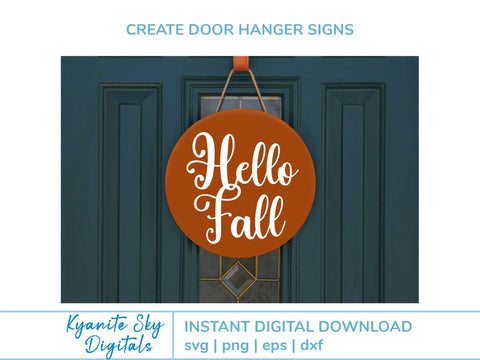 Hello Fall Hello Autumn SVG script titles SVG Kyanite Sky Digitals 