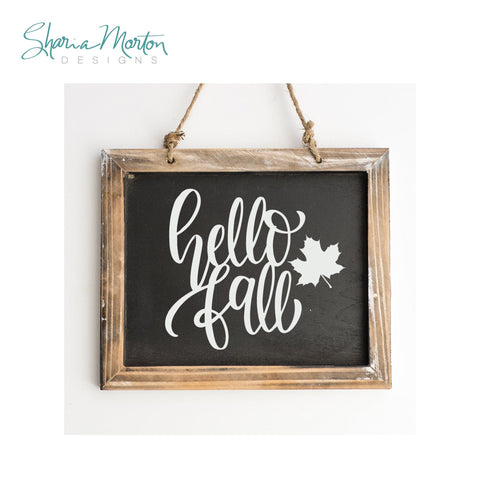 Hello Fall in Bouncy Script SVG Sharia Morton Designs 