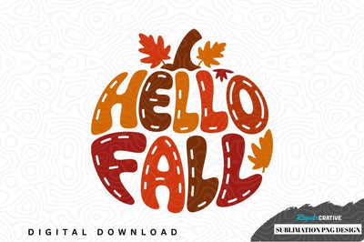 Hello fall pumpkin sublimation png design Sublimation Regulrcrative 