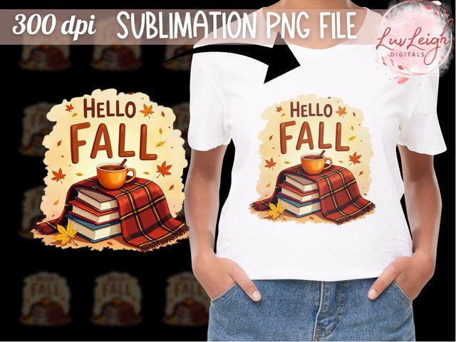 Hello Fall Sublimation PNG Sublimation Luvleigh Digitals 