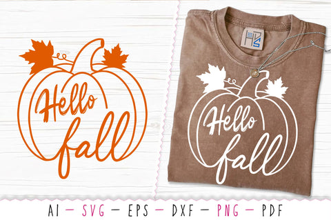 Hello Fall SVG, Autumn SVG, Thanksgiving SVG SVG SVG Studio 