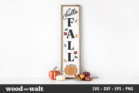 Hello Fall SVG | Fall Porch Sign SVG SVG Wood And Walt 