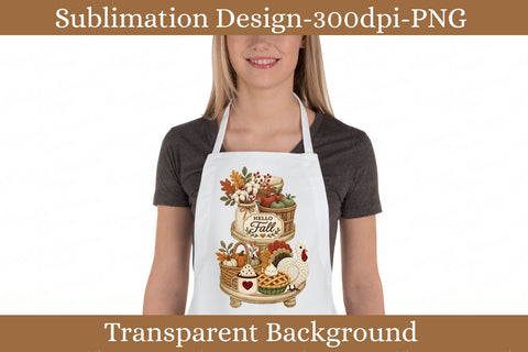 Hello Fall Tiered Tray Decor Sublimation PNG, Autumn Kitchen Decor, Thanksgiving Farmhouse Digital Download Sublimation Keepsake Treasures Designs LLC. 
