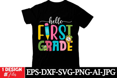 Hello First Grade SVG Qutes, 100 Days Of The School T-shirt Design, 100th Days Of School Sublimation Design, Welcome BAck To School SVG Insomnia Std 