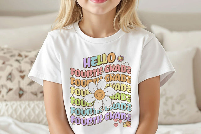 Hello Fourth Grade Sublimation Design Sublimation BijouBay 