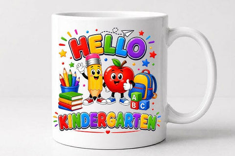 Hello Kindergarten PNG Cute First Day School Digital Download SVG BillahCrafts 