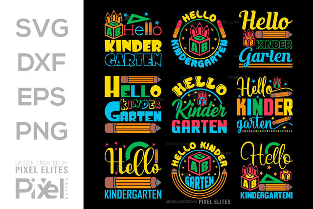Hello Kindergarten SVG Hello School Kids Welcome To School Back To School Quote Design SVG ETC Craft 