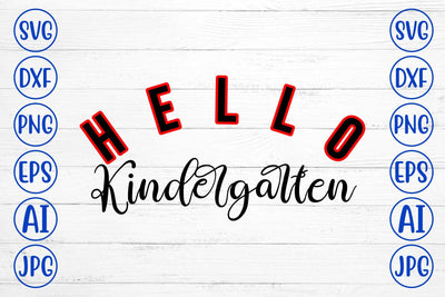 Hello Kindergarten SVG SVG Syaman 