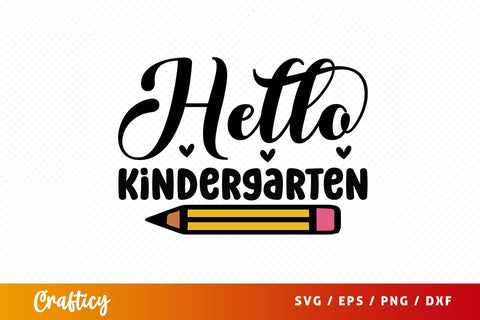 Hello kindergarten T shirt SVG Design SVG Designangry 