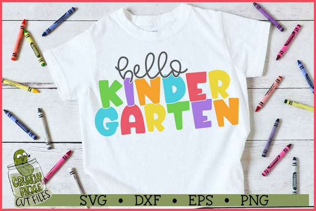 Hello Kindergarten Teacher SVG File SVG Crunchy Pickle 