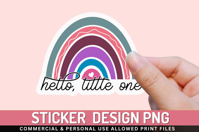 Hello little one Sticker Design Sublimation Regulrcrative 