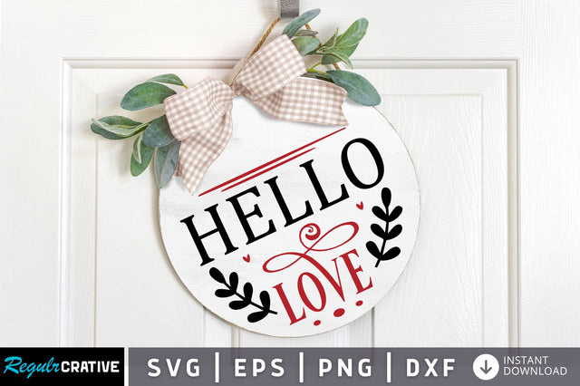 Hello love SVG design SVG Regulrcrative 