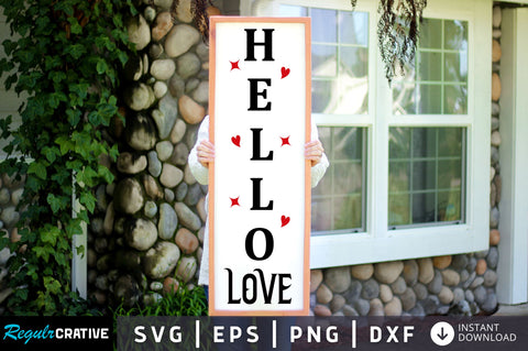 Hello love Svg Design SVG Regulrcrative 