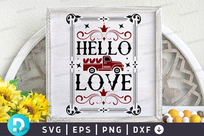Hello love Svg Design SVG Regulrcrative 