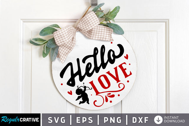 Hello love SVG design SVG Regulrcrative 