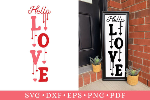 Hello Love | Valentines Day Porch Sign SVG CraftLabSVG 