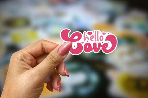 Hello Love - Valentine's Day Stickers Sublimation CraftLabSVG 