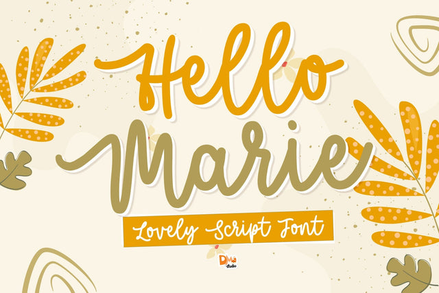 Hello Marie Font Dm Letter Studio 