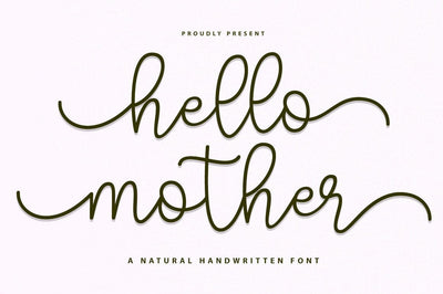Hello Mother Script Font muhammadzeky 