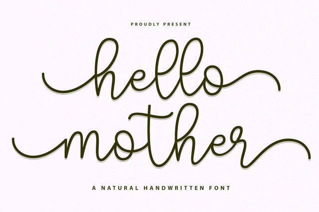 Hello Mother Script Font muhammadzeky 