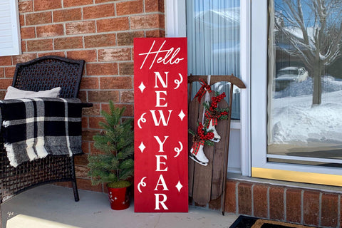 Hello New Year Porch Sign SVG SVG CraftLabSVG 