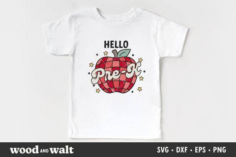 Hello Pre-K Apple SVG | Back To School SVG SVG Wood And Walt 