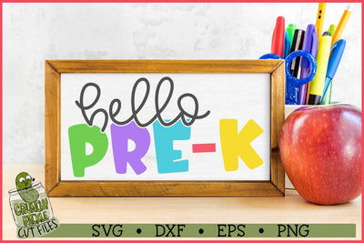 Hello Pre-K Teacher SVG File SVG Crunchy Pickle 