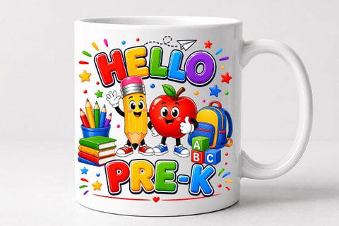 Hello PreK PNG Cute First Day School Digital Download SVG BillahCrafts 