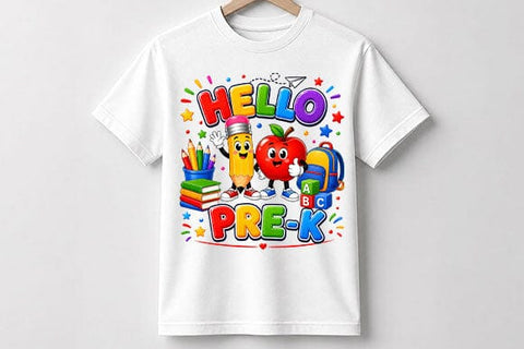 Hello PreK PNG Cute First Day School Digital Download SVG BillahCrafts 