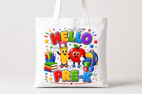 Hello PreK PNG Cute First Day School Digital Download SVG BillahCrafts 