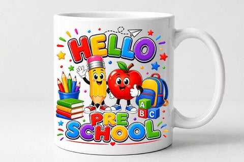 Hello Preschool PNG Cute First Day School Digital Download SVG BillahCrafts 