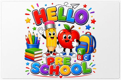Hello Preschool PNG Cute First Day School Digital Download SVG BillahCrafts 